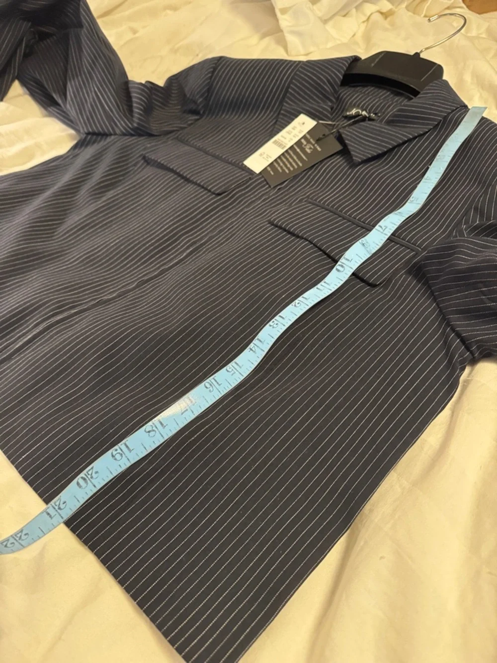 J.Crew Structured jacket in Italian studio wool blend pinstriped CS652